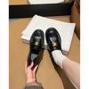 Soft Sheepskin~ Big-name Thick-soled Heightened Loafers of the Same Style, Women's 2025 Thick-heeled Light-mouth Single Shoes, Black Small Leather Sh