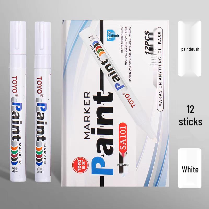 White Paint Touch-Up and Graffiti Marker Pen
