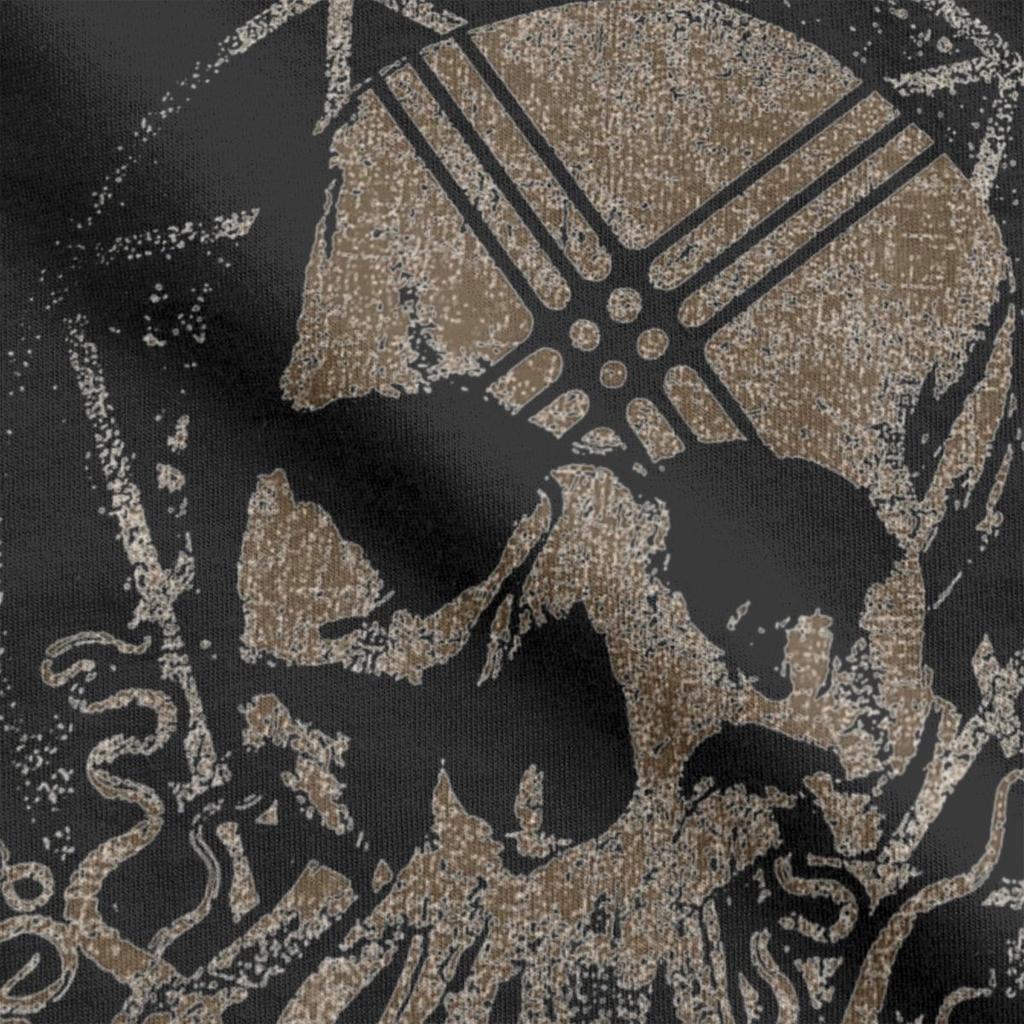 Casual Seether Octoskull T-Shirt for Men Round Neck Cotton T Shirts Short Sleeve Tee Shirt Printed Clothing