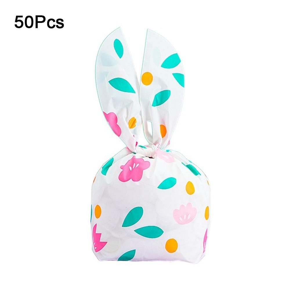 50 Buc Pungi Urechi Lungi Iepure Desen Animat Model Animal Pungi pentru Bomboane Cadou Pungi Ambalare Fursecuri Gustare