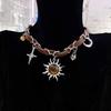 Maillard Brown Blazing Sun Astral Collar Niche Design Vintage Hottie Chocker Necklace Men and Women