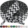 NEW 1.5CM Width Thick Shoe Laces for Sneakers - Fat Shoelaces Strings for Replacement Two-color Pattern Unisex Shoes Accessories