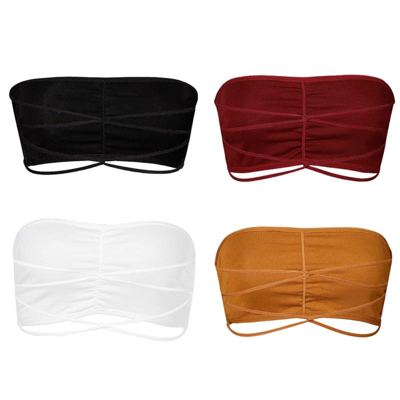 Women Intimates Tube Tops Bras Breathable Non-slip Strapless Wrapped Chest Bra Underwear
