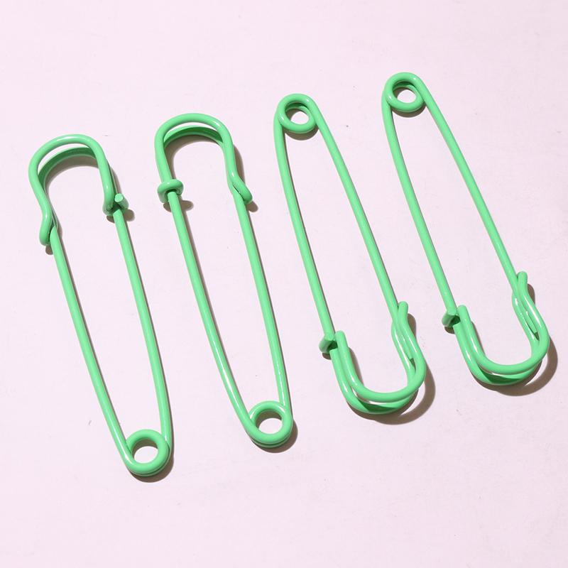 10pcs 50x16mm Safety Pins Brooch Metal Sewing Pins Clothes Pins with 3/5 Loops for Tags DIY Crafts Jewelry Making Findings
