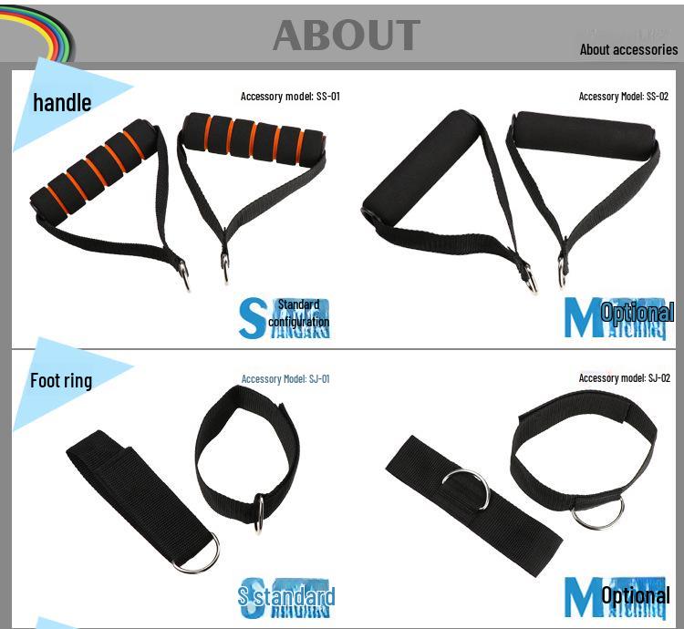 11-Piece Fitness Muscle Training Belt & Pull Rope Set
