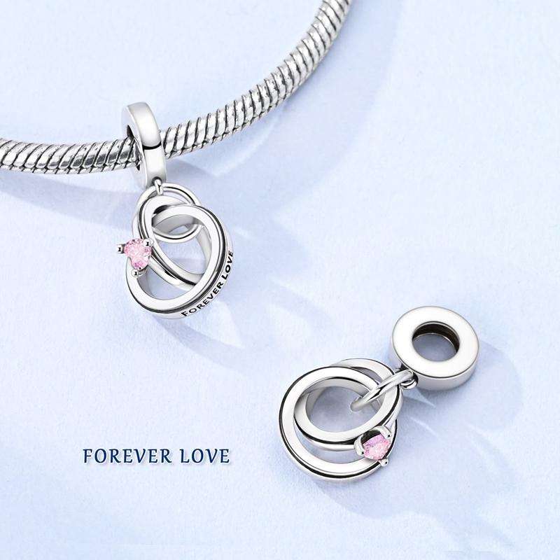 Copper Charms Beads Coffee Hexagram Phone Rings Pendants Fit Women Original Bracelet Diy Jewelry Gift