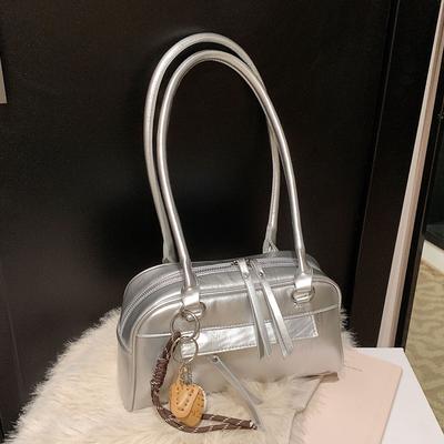 Tasche mit großem Fassungsvermögen Damen Frühfrühling Retro Vielseitige Schulter-Achseltasche Lässig Arbeit Pendler Kissen-Tasche