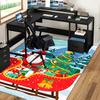Christmas Santa Claus Chair Mat - Anime Cartoon Design, Non-Slip Rug for Office, Home Decor, Living Room, Bedroom, Game Room & Dormitory Carpet, Festi