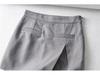 Summer 2024 High-Waist A-Line Midi Skirt with Slit - Women's Slimming, Anti-Exposure Bodycon Design