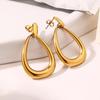 Retro Teardrop Stainless Steel Earrings – Elegant, Versatile, and Trendy