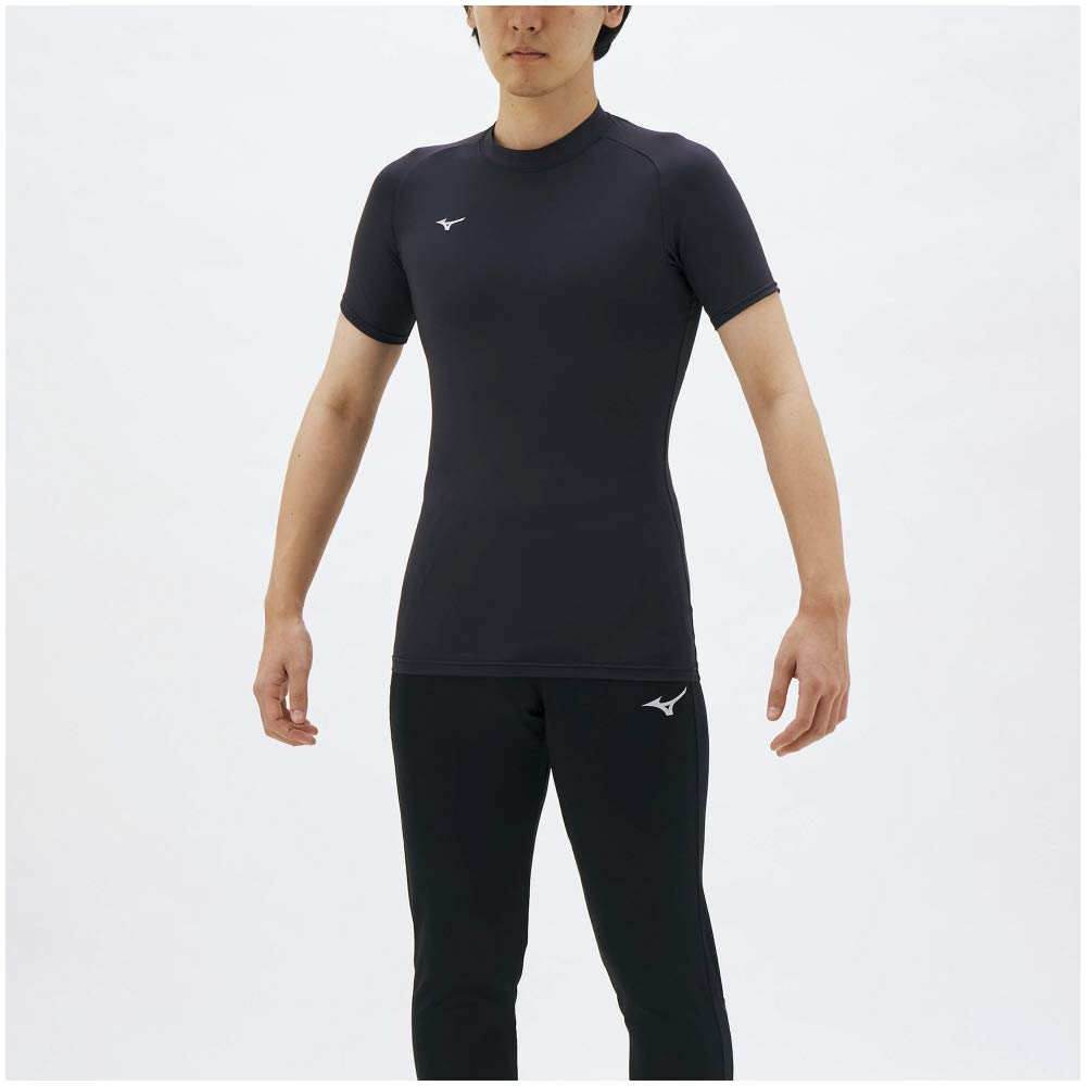 Mizuno Șort Rotund Scurt de Antrenament cu Compresie Dry Accel Bio Gear UV 2021 Negru M Cămașă, Gât, Mâneci, Absorbție Umiditate, Uscare Rapidă, Elastic,
