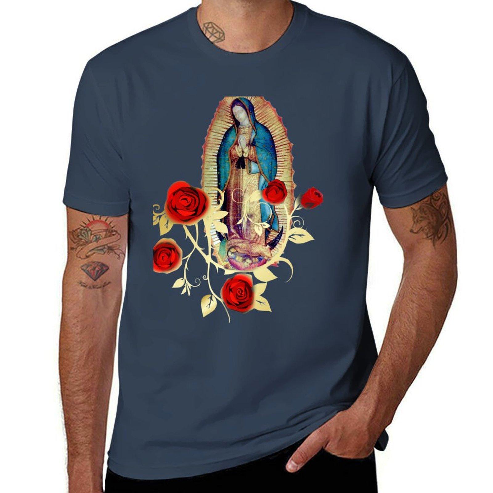 Roses Guadalupe 120 of Red Our Virgen Tilma Lady Maria TShirt Summer Holiday Casual Tee S