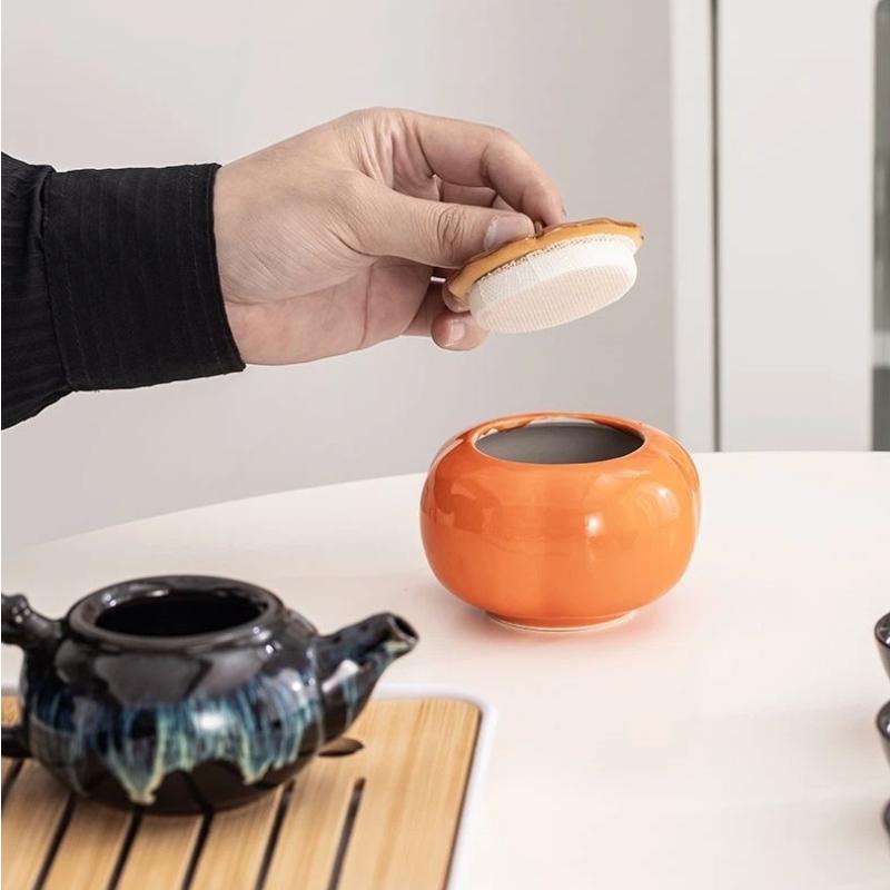 Portable Chinese Kung Fu Tea Set with Carrying Bag – Ceramic Travel Teapot Set with 4 Cups, Gaiwan & Tea Accessories