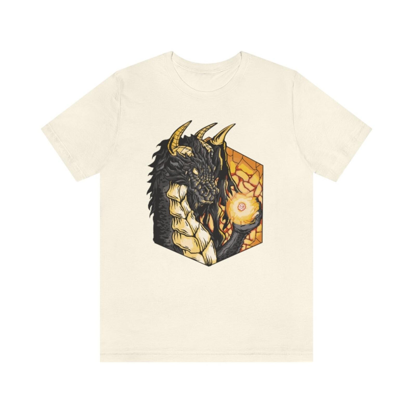 Dragon with D&D Roll Dice Bella Canvas Unisex Jersey Short Sleeve Tee 150