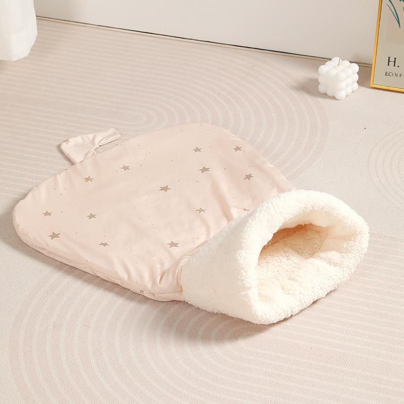 Cozy Tunnel Style Pet Bed for Cats and Dogs - Warm Winter Sleeping Bag for Deep Sleep
