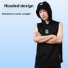 Li-Ning Fashionable Comfortable Running Fitness Sports Sleeveless Hooded Vest Men tops Black YVSU037-2
