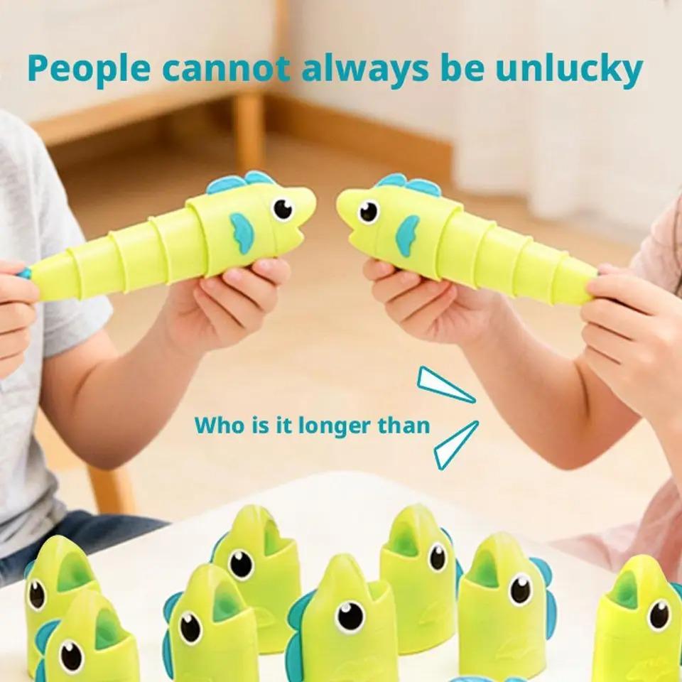 3D-Printed Cartoon Retractable Fishing Set with Hook,Fishing Toy SetFun Parent-Child Interactive Educational Board Game for Kids