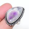 Natural Amethyst Gemstone Handmade 925 Sterling Silver Jewelry Ring Size 8 AR-16887