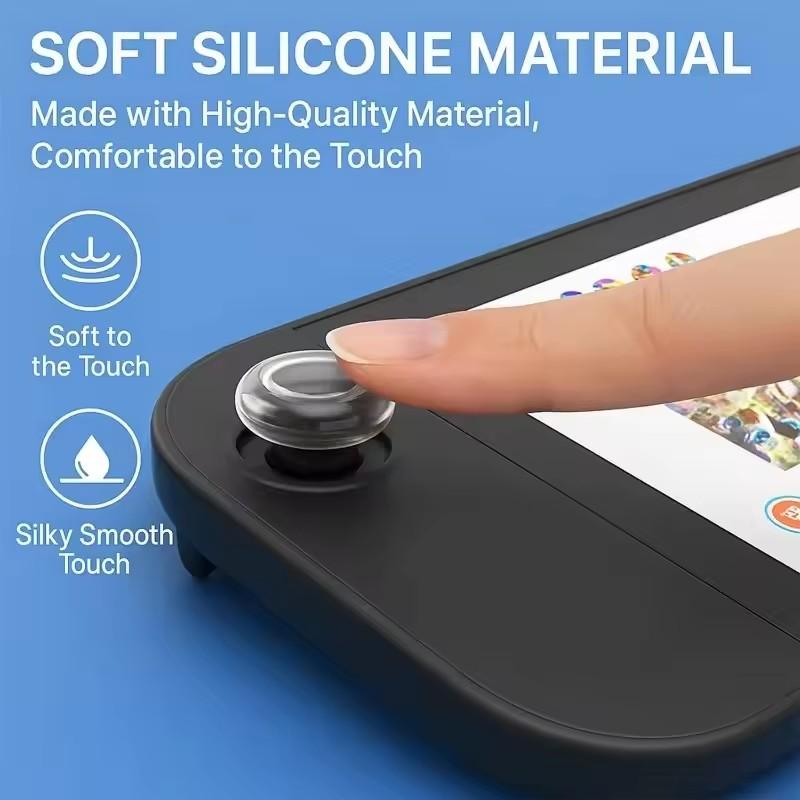 Joystick Caps for Switch 2 Console Soft Silicone Thumb Grip Case for Switch2 Joypad Transparent Non-Slip Thumbstick Grip Cover
