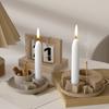 Flexible Silicone Mould for Creating Unique Star and Moon Candle Stand Designs for Handmade Gifts and Home Accent
