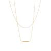 Double Layer T Bar Geometric Titanium Steel Necklace Fashion Minimalist Stick Pendant Ins Women Jewelry