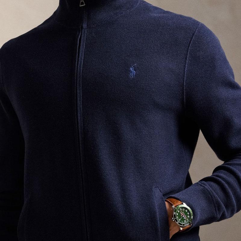 Polo Ralph Lauren Ribbed Half-Zip Knit Sweater Men Tops Dark-Blue MNPOSWE16821822-410
