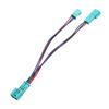 19cm LED Y Cable 7.5in Blue Car Auto Ambient Light