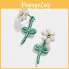 Boucles d'oreilles tendance en alliage floral Clous tendance plaqués électro devant et derrière