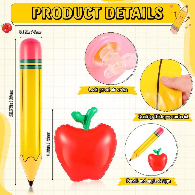 Giant Inflatable Pencil Toy Large Pvc Simulation Pencil Inflatable Stick Prop Blow Up Toy For Kids Party Game Photo Booth Decor