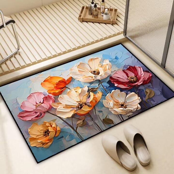 

Современный простой нескользящий коврик для двери ванной комнаты, туалет, простой в уходе, износостойкий коврик для ног, бытовой коврик из диатомовой грязи 40 * 60cm