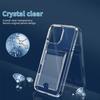For iPhone 16 Pro Clear Case TPU+PC+Acrylic Cell Phone Case with Card Holder