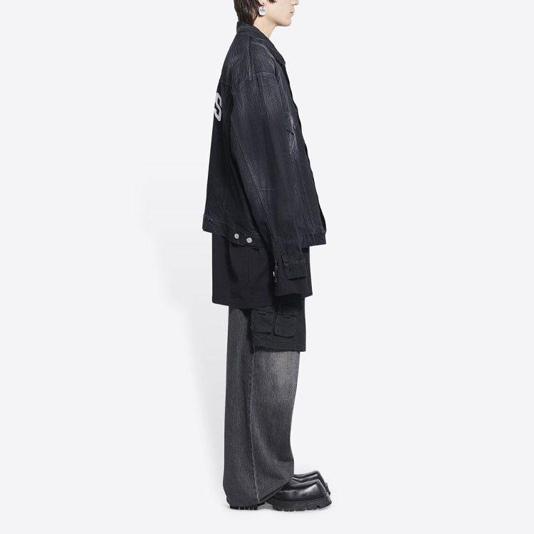 Balenciaga Paris Oversized Denim Jacket 690198TBP479034