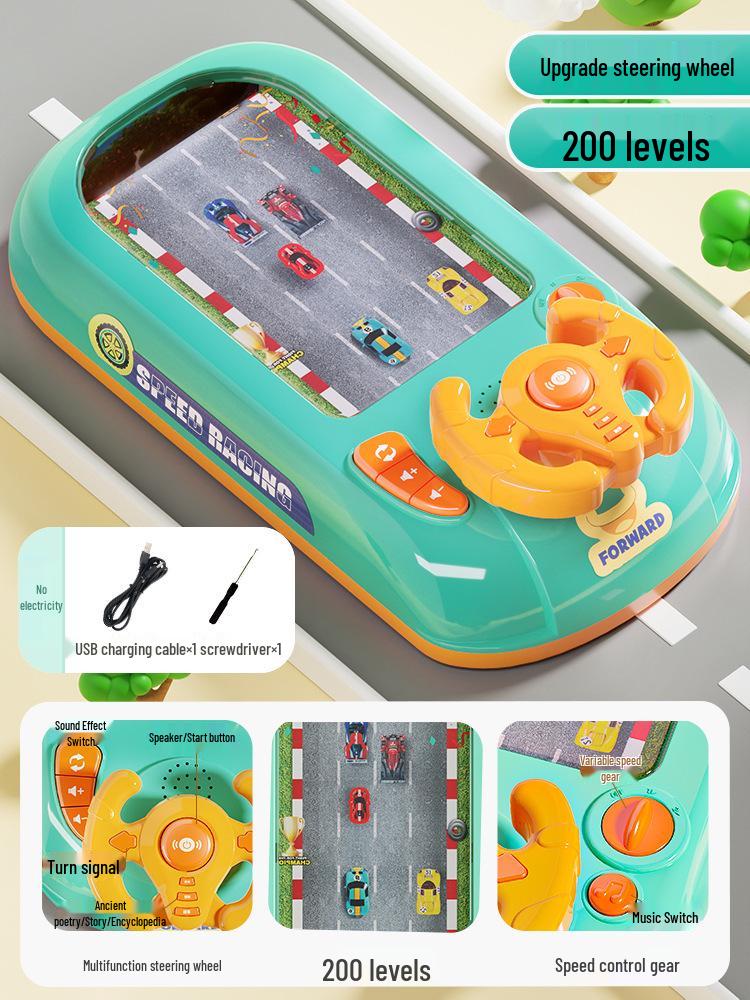 

Обновленная гоночная приключенческая игра: Имитатор вождения с электрическим звуком и рулевым колесом