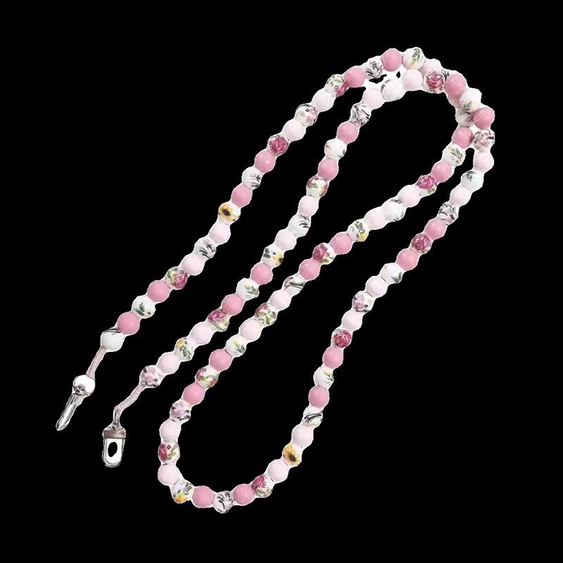 Ceramic buckle oblique span bag chain necklace light luxury niche design item decoration fashion personalized jewelry women's high sense