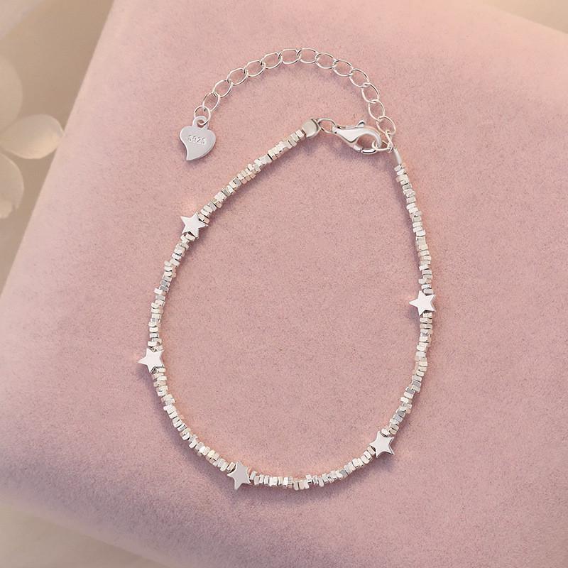 S925 Sterling Silver Star Fragment Bracelet - Light Luxury, Exquisite Design, Stackable Women’s Hand Jewelry