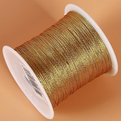 Hilo de Cuerda de Nudo Chino Color Plata/Dorado Para Herramienta de Manualidades Hechas a Mano DIY Hilo para Coser a Mano