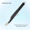 Black Makeup Eyelash Extension Tweezer Anti-Slip Stainless Steel Tweezer High Precision Clip For Eyebrow Woman Beauty Salon Tool