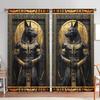 2pcs Anubis Ancient Egypt Printed Curtain - Artistic Home Decoration Curtains, All Season Decorative Curtains