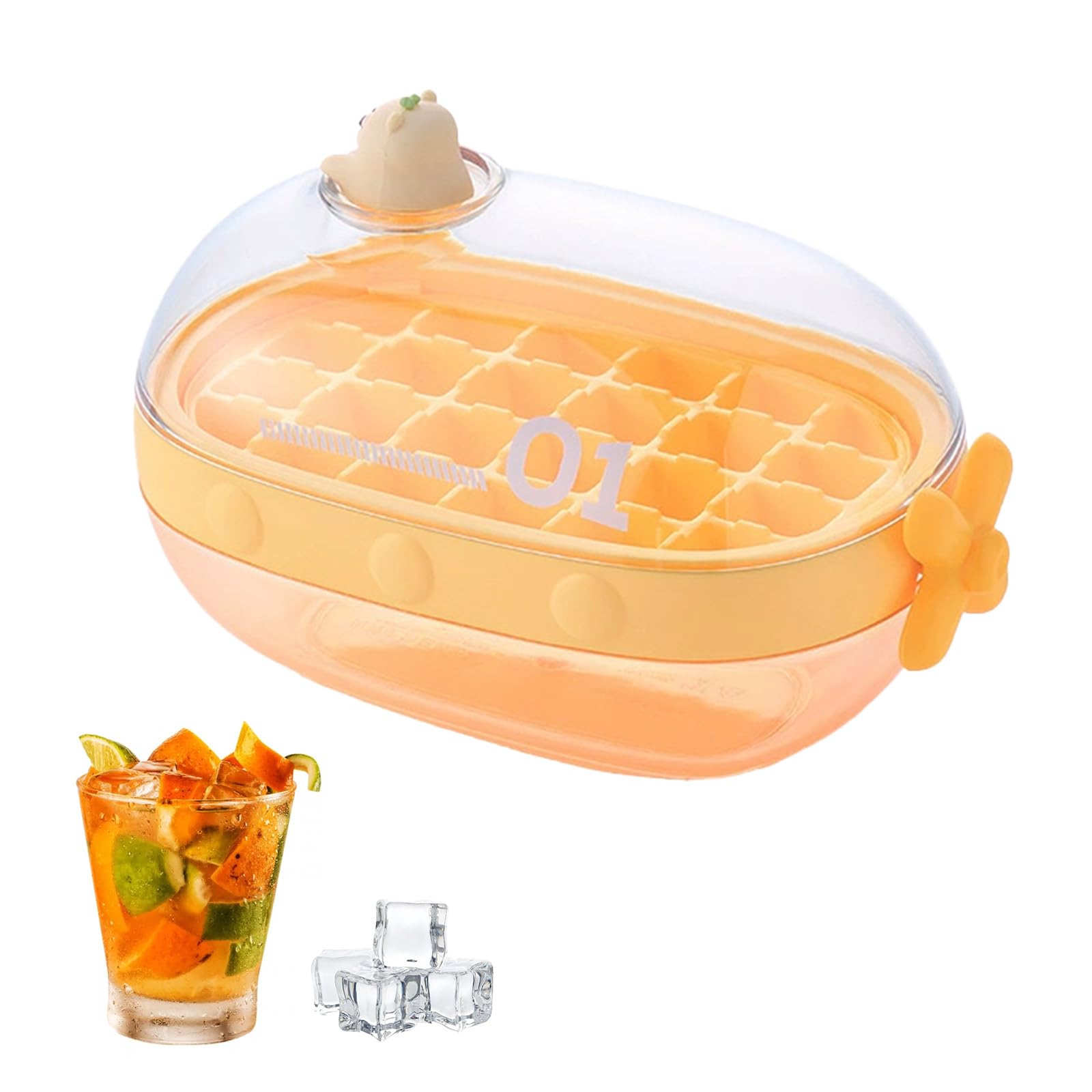

ADOFUN Ice Cute Animal with Silicone Ice Touchless Ice Multifunctional Freezing Cube Tray for Cocktails and Durable for Home Bar Gift Idea Bear-Shaped жёлтый
