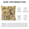 Retro Sketch Cushion Cover Silky Short Plush Double-Sided Printed Pillow Case For Sofa All Seasons Home Decor Gift