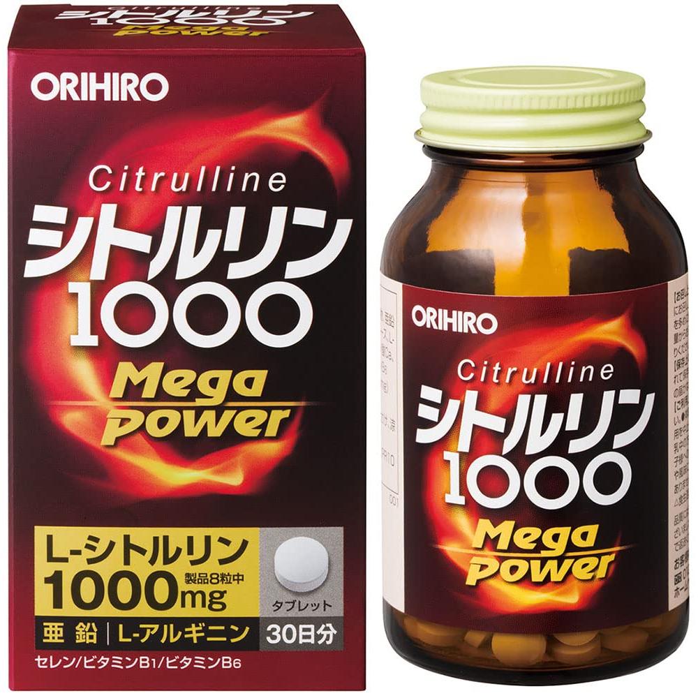 Orihiro Citrulline MegaPower 1000 240 Tablets with Arginine & Zinc - Boost Stamina & Energy