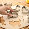 9Pcs Stainless Steels Biscuit Molds Dessert Cutters Cute Cats Cookie Cutters DIY Fondants Cake Molds Kitchen Pastries Bakewares