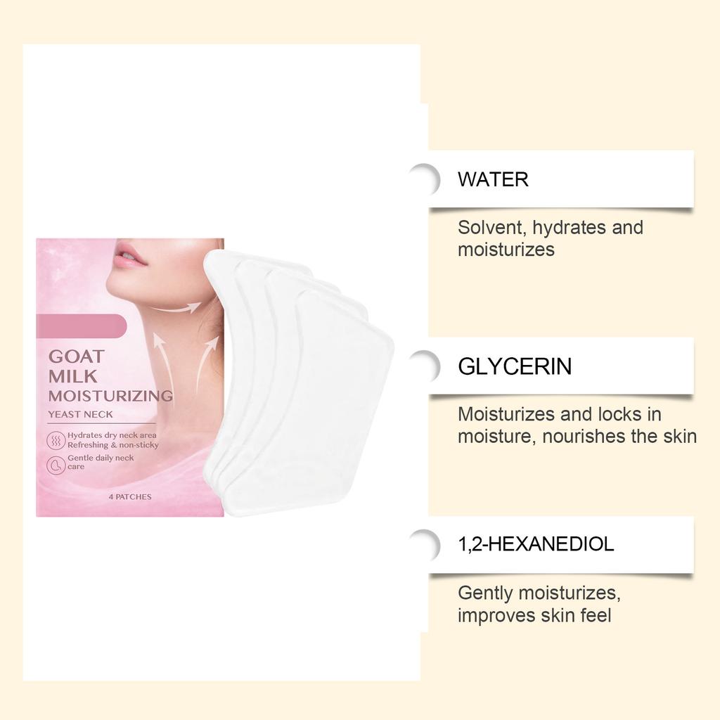 Neck Mask Lighten Neck Lines Firming Lift Neck Care Beauty Neck Mask 4PATCHES/10ml