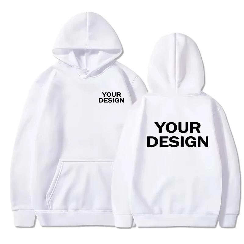 2025 Custom Prints Men's Women's Hoodies Loose Casual Wear Solid Color Hoodies Long Sleeve Hooded Personality Streetwear Sweatsh