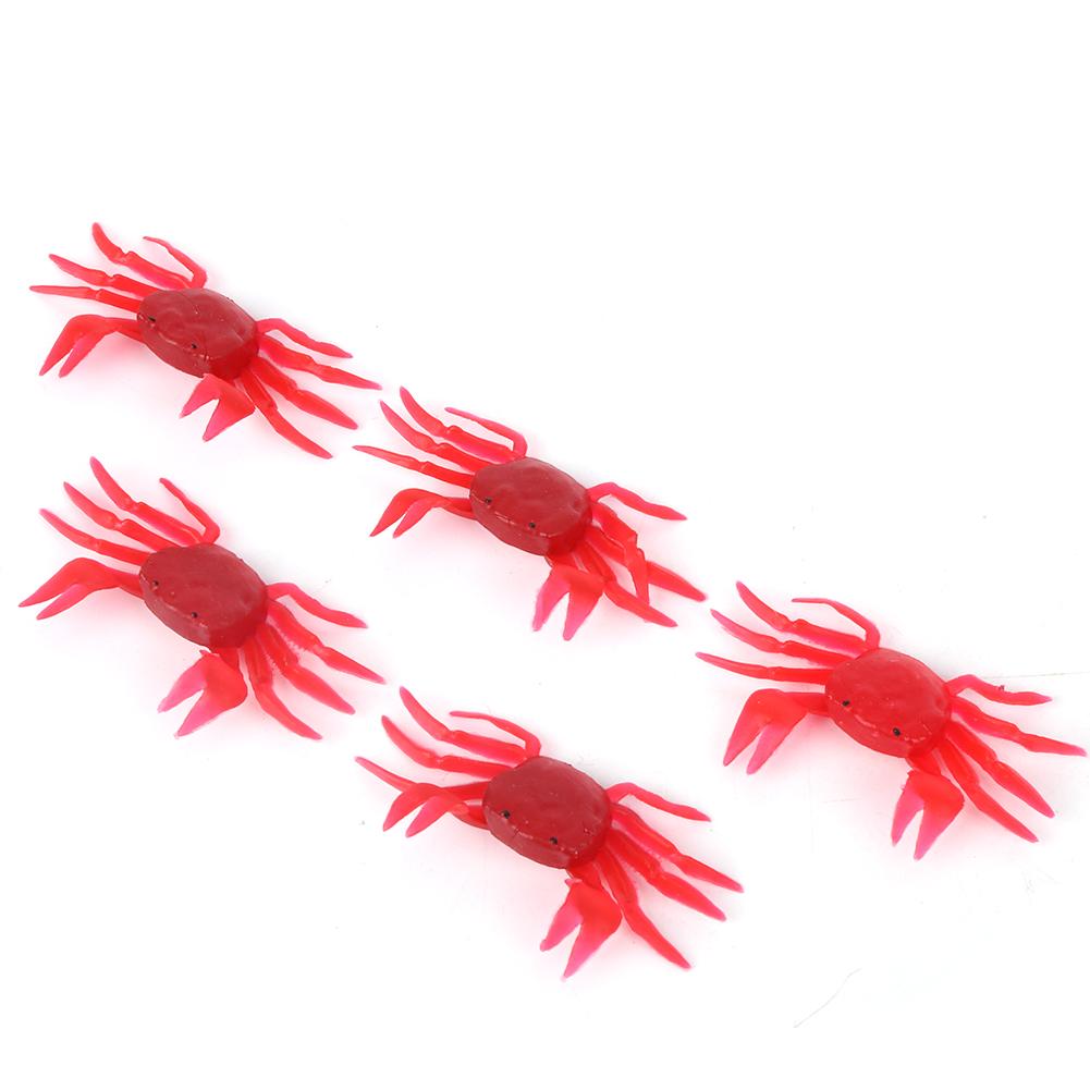 5Pcs Artificial Simulation Three Dimensional Crab Shape Soft Lure Bait Fishing Tackle