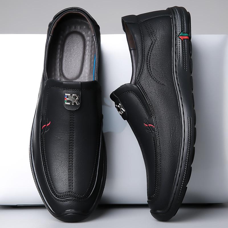 Fashion Fashion Casual Business Casual Men's Leather Shoes Spring Autumn New Designer Loafers Male Solid Color Designer Shoe Man