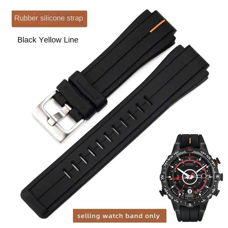 Für TIMEX Armband Herren Gezeiten Kompass Armband T2N721 T2N720 W2R55500 TW2T76500 Leder Uhrenband Silikon Gummi Armband 24*16mm