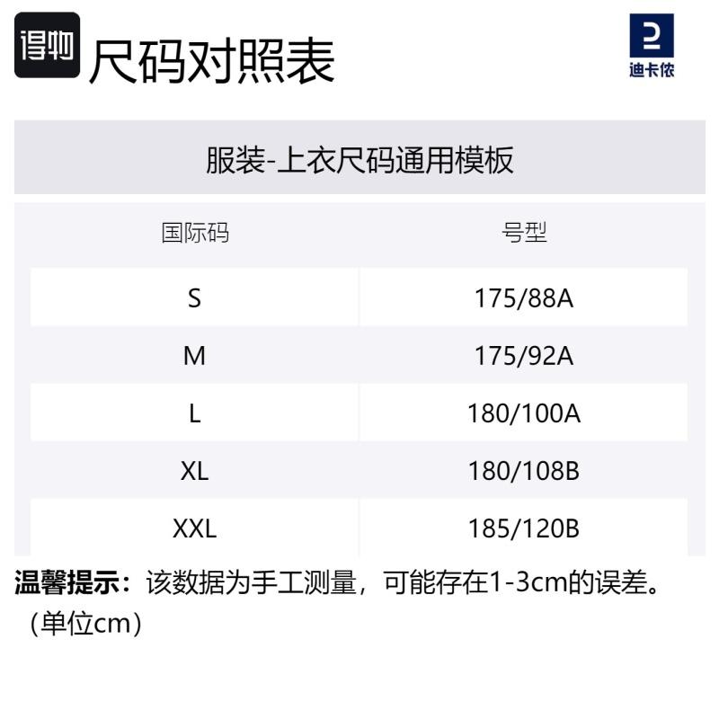 DECATHLON 500 Solid Crew Neck Short Sleeve T-Shirt Men's Blue Black