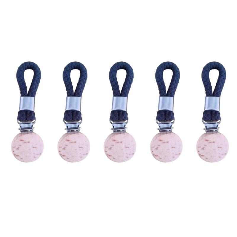 Set of 5 Sturdy Wood Towel Holders With Corn Texture Designs Accessory Portable for Enhances Stability and Tidying