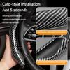 All Seasons Leather 5D Steering Wheel Cover Universal for 14.96 Inch Durable Carbon Fiber Cover Anti-Slip Veins Design for Honda